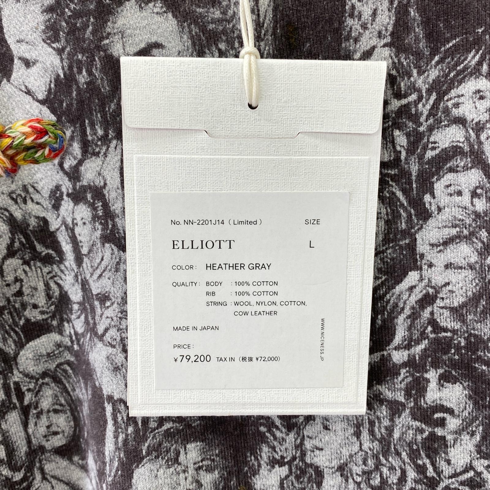 パーカー 24AW/ELLIOTT/L/総柄/NN-2201J14 L グレー