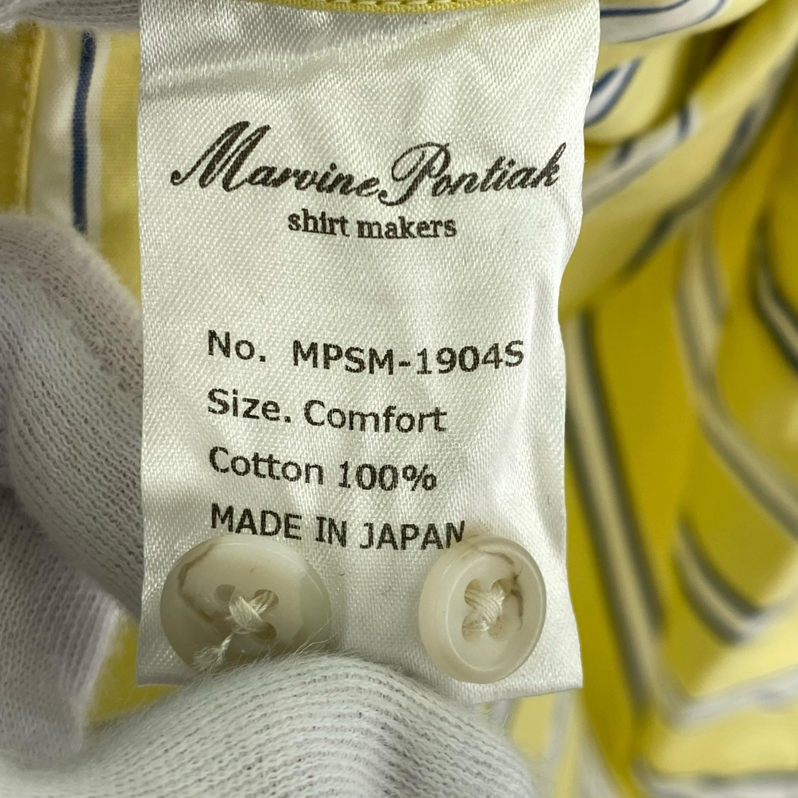 長袖シャツ Marvine Pontiak Shirt Makers/スキッパー/イエロー