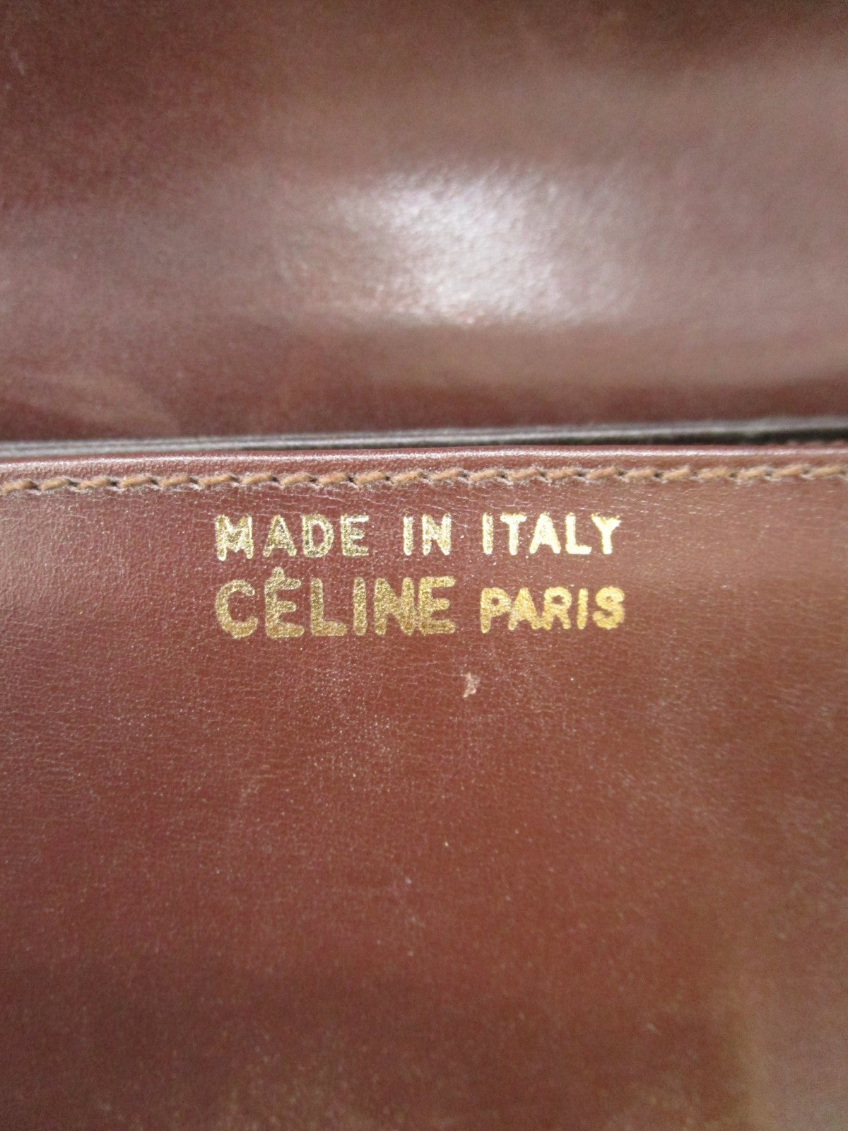 CELINE/レザーショルダー/馬車金具