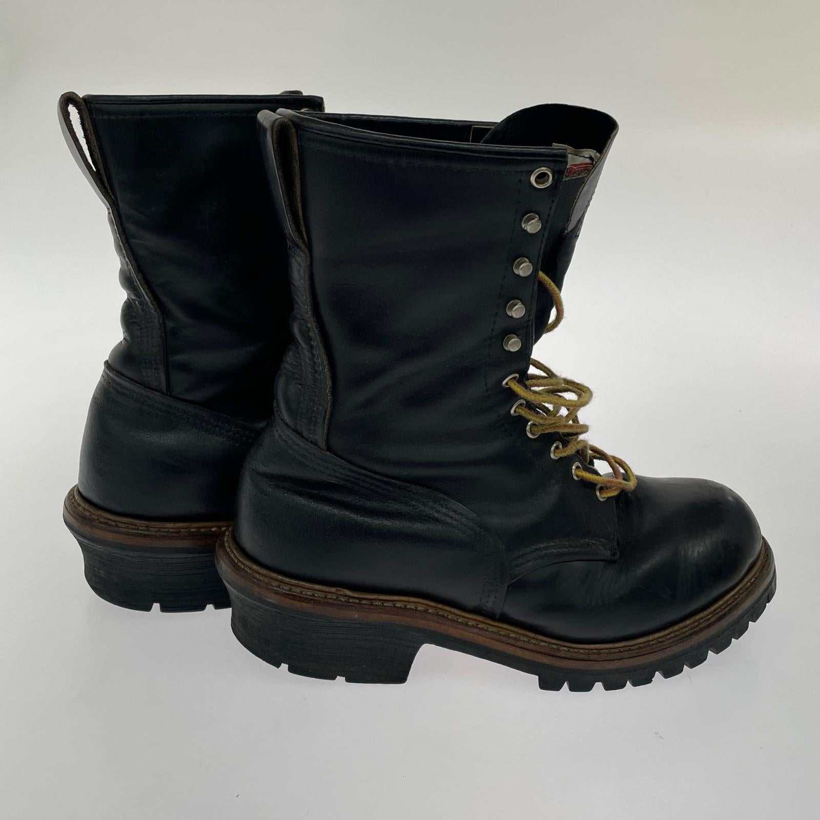 ブーツ RED WING ロガーブーツ 茶芯 (9.5D) ブラック