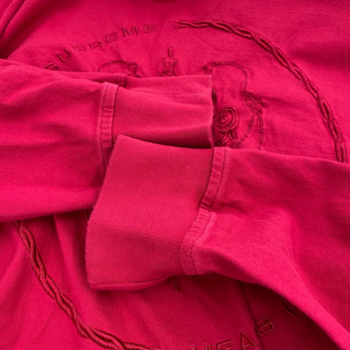 長袖Tシャツ CREST L/S TOP PINK SIZE:S S レッド