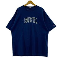 半袖Tシャツ ×SOPHNET. ロゴパッチ 青 (XL) ブルー
