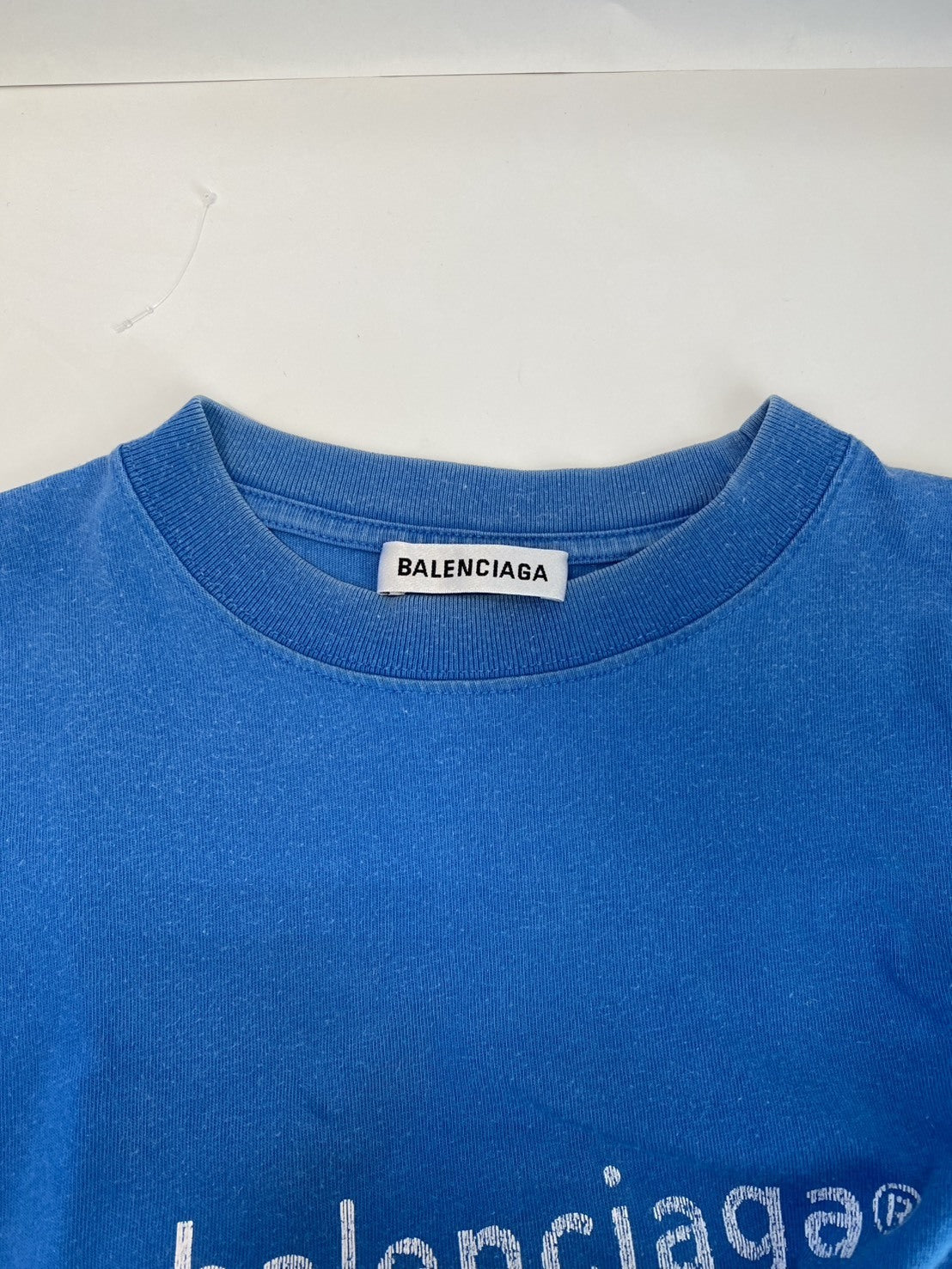ロゴTシャツ 青 XS