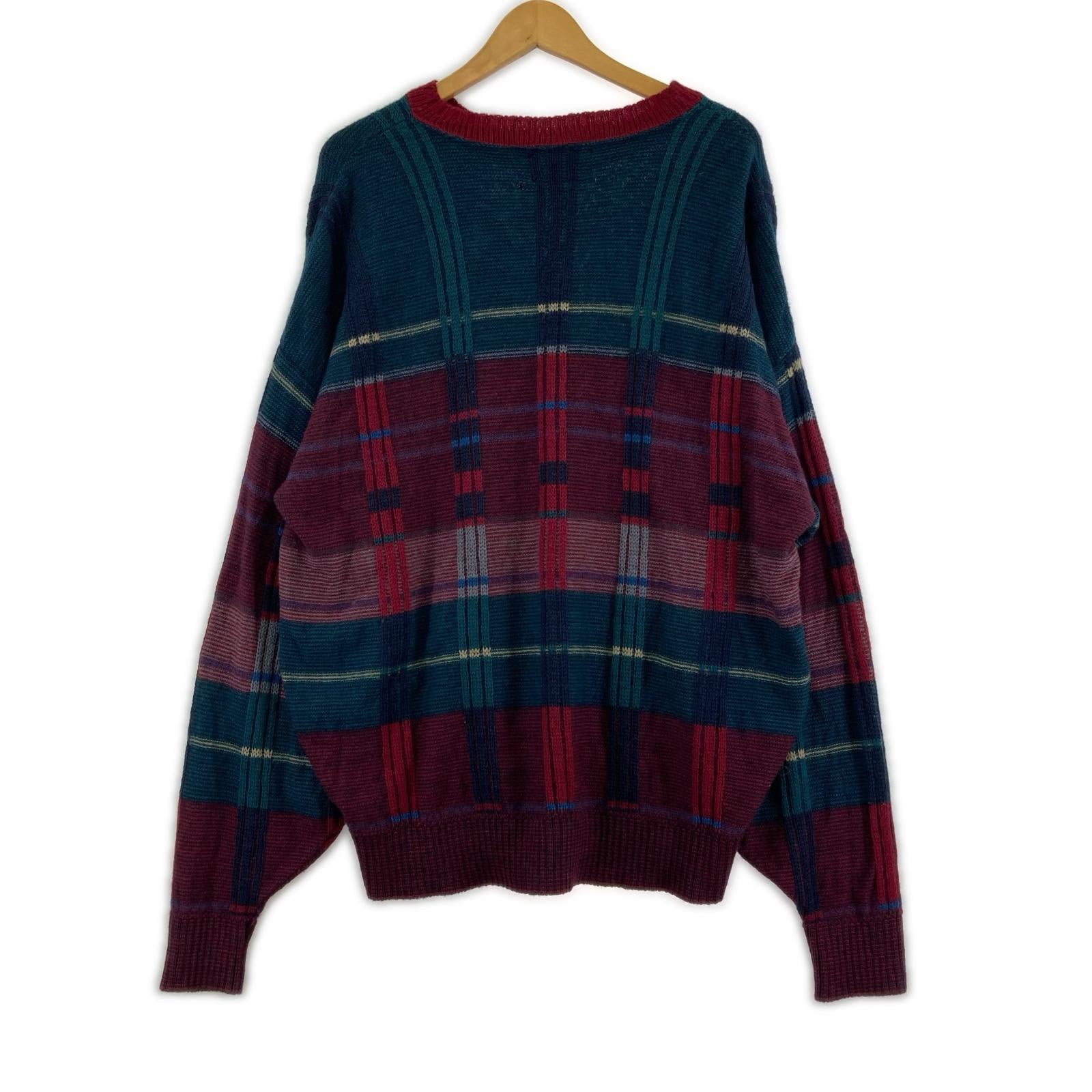 ニット チェックニット (XL)