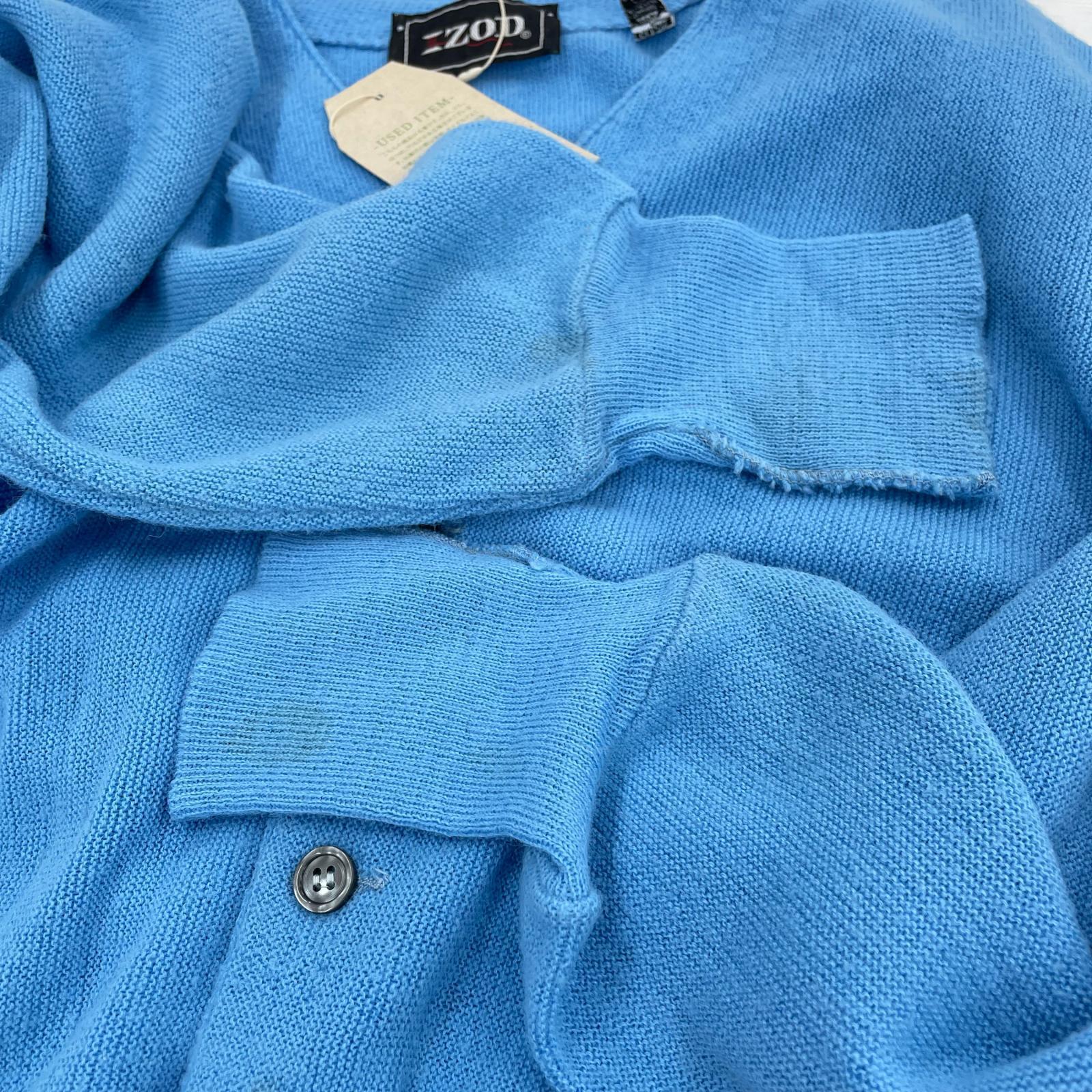 カーディガン IZOD アクリルニット ライトブルー L