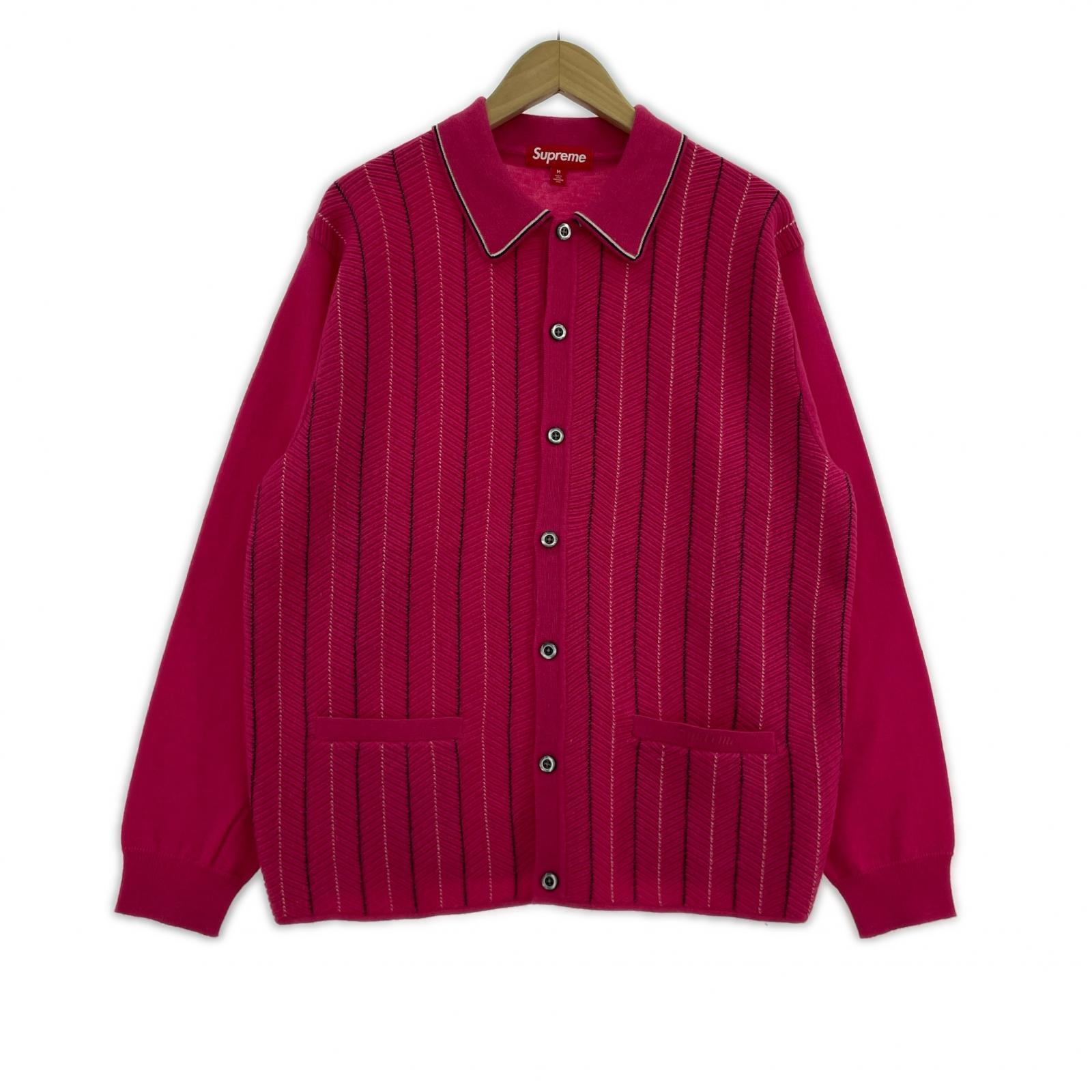 カーディガン Supreme 25ss Herringbone Cardigan ヘリンボーンカーディガン M ピンク M ピンク