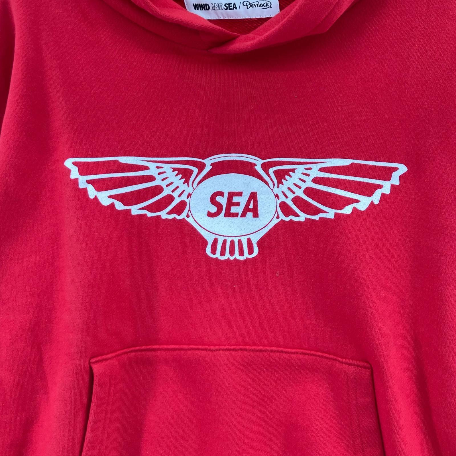 パーカー ×DEVILOCK Wing Logo Hoodie 赤 (S) S レッド