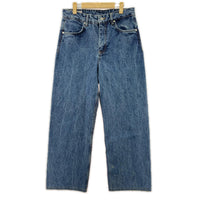 デニムパンツ ×ZARA ワイドレッグデニムパンツ ブルー