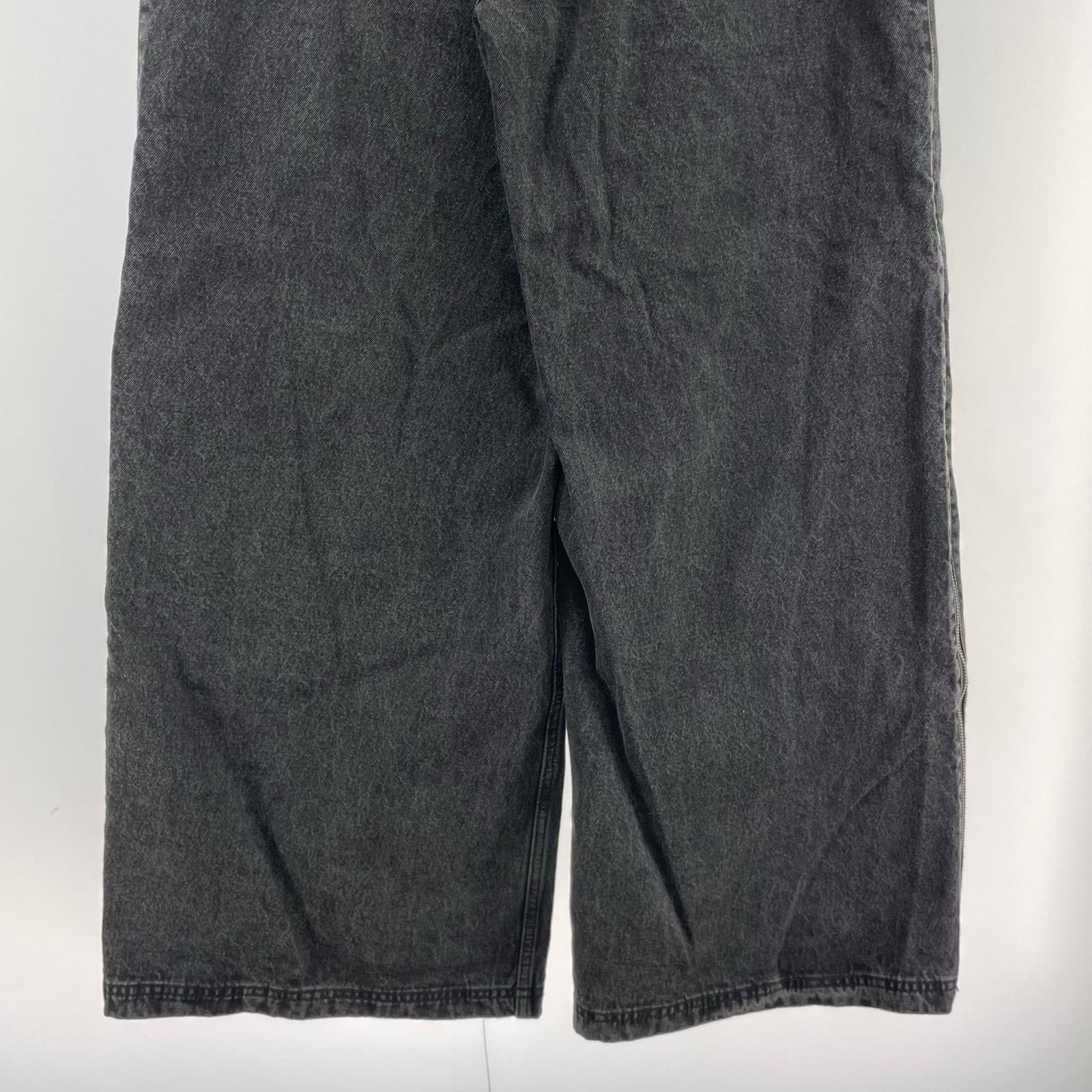 デニムパンツ Adilenium シーズン3ジップウォッシュドデニムパンツ(34) 34 ブラック