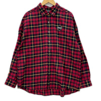 長袖シャツ F.C.R.B. 22AW BIG LOGO FLANNEL BAGGY SHIRT (S) 赤 S