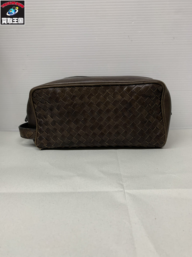 Bottega Veneta イントレチャート セカンドバッグ 茶