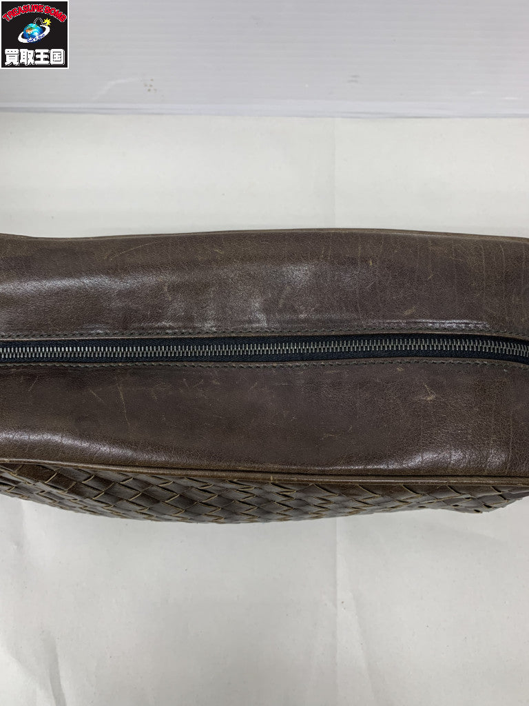 Bottega Veneta イントレチャート セカンドバッグ 茶