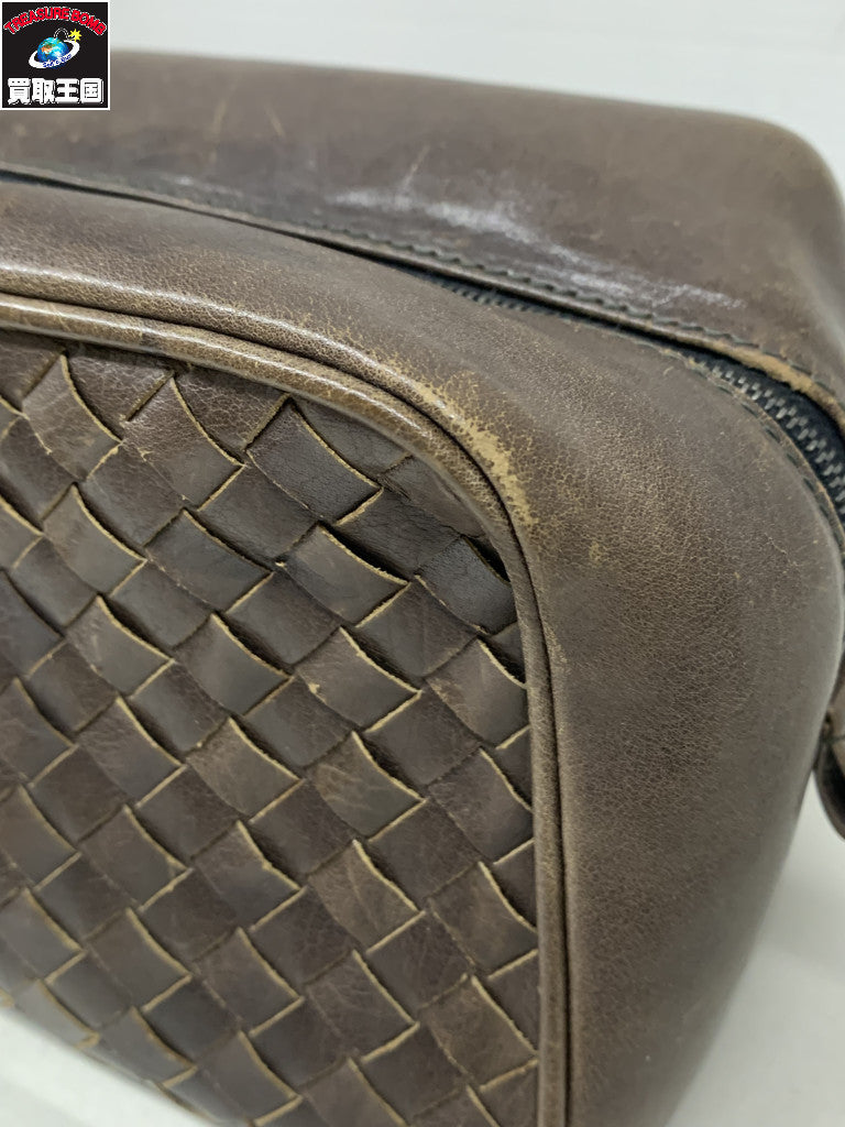Bottega Veneta イントレチャート セカンドバッグ 茶