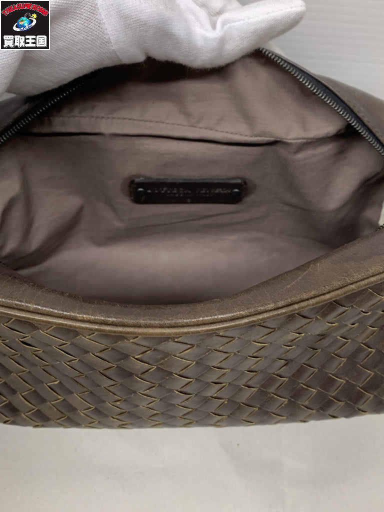 Bottega Veneta イントレチャート セカンドバッグ 茶