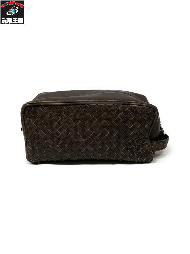 Bottega Veneta イントレチャート セカンドバッグ 茶