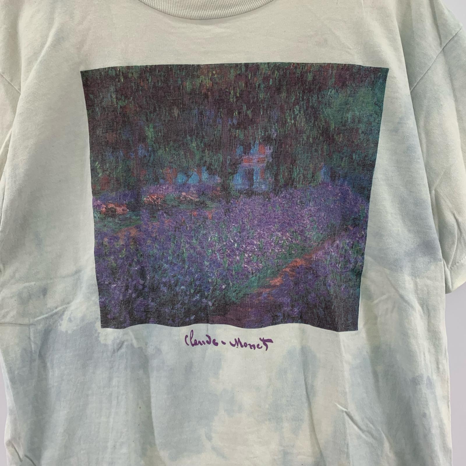 半袖Tシャツ STAFFORD BLAINE USA製 モネ絵画(L) L ホワイト