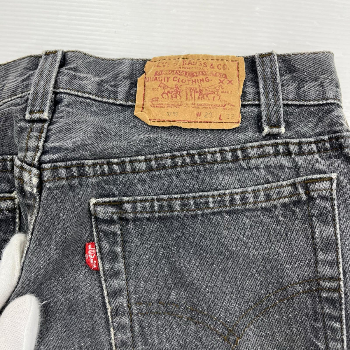 デニムパンツ 5759 裏553 ボタンフライ グレー グレー