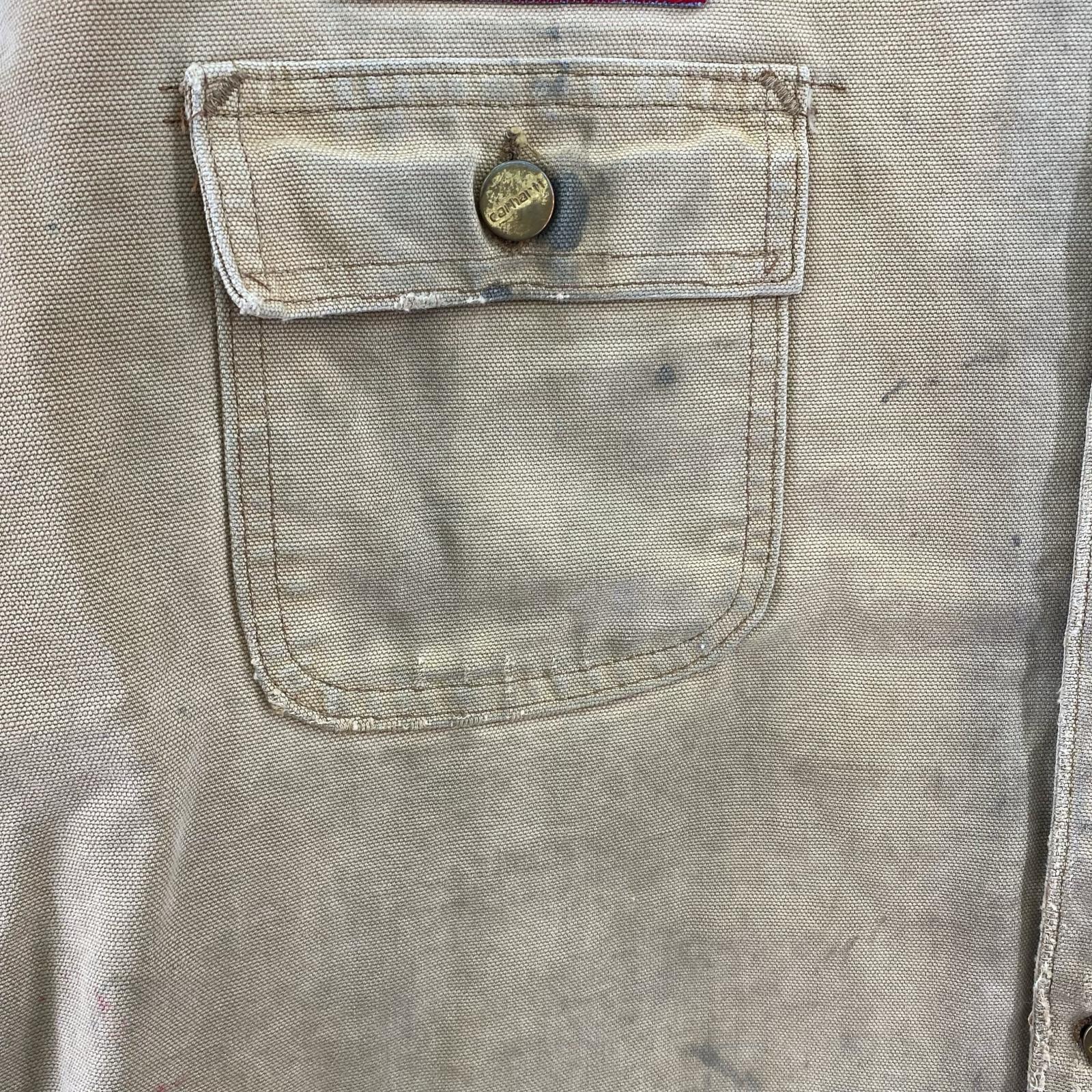 ジャケット Carhartt 70s~ 襤褸 ミシガンチョアコート XL程度 ベージュ ベージュ