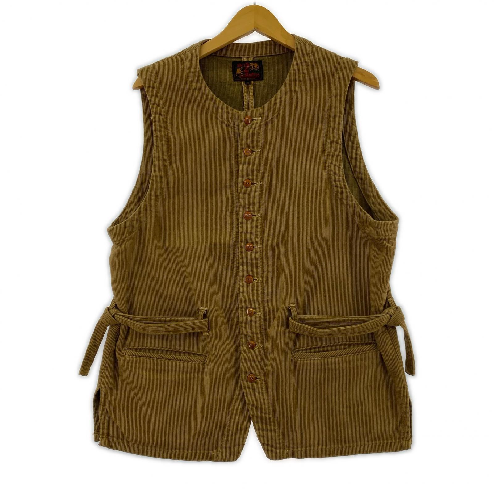 ジャケット The 2 Monkeys 1760 Linen Vest(M) M ブラウン