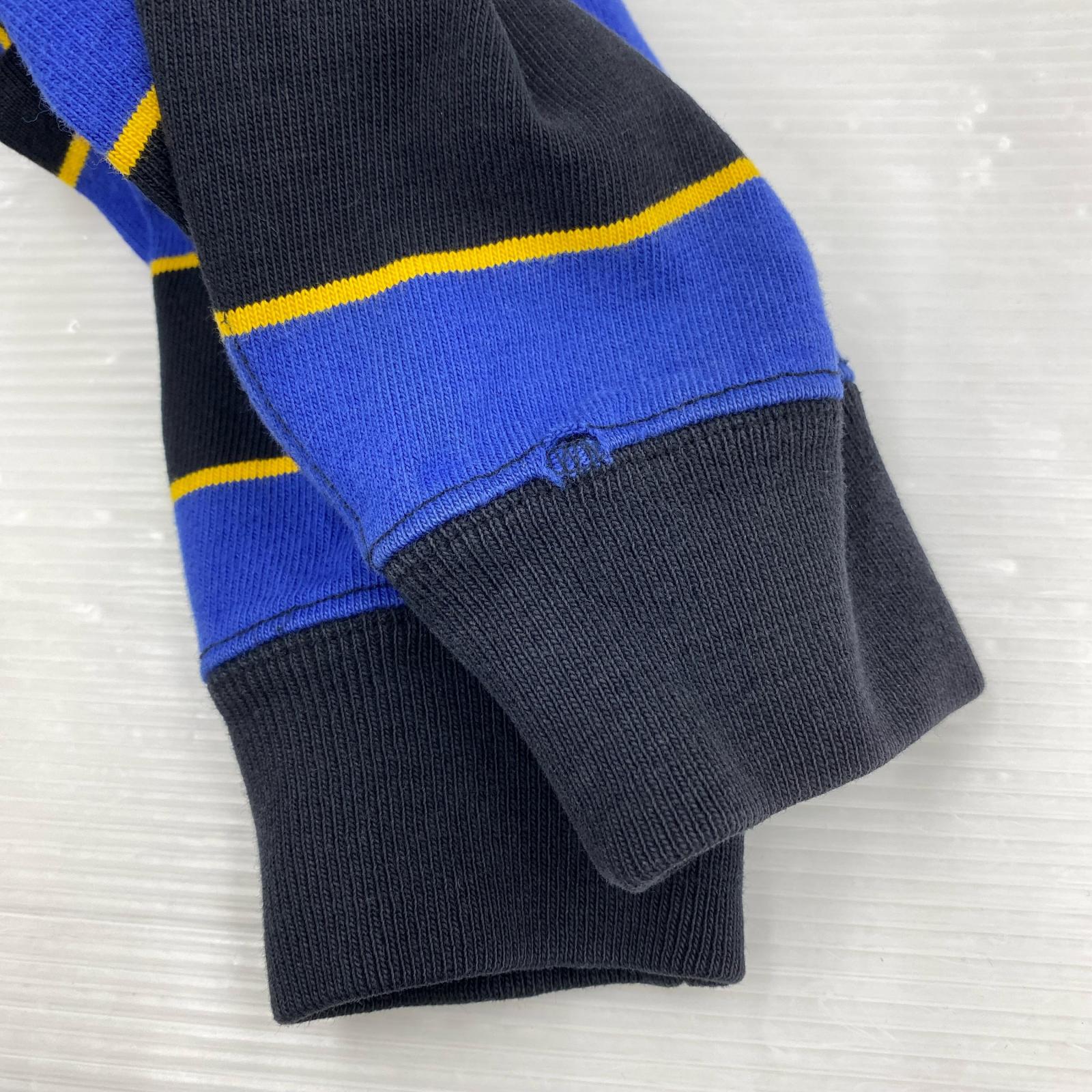 ポロシャツ 80s ラガーシャツ ライオン刺繍 ブルー(L) L