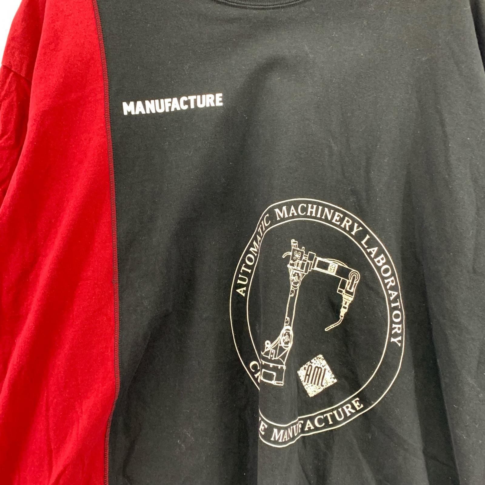 半袖Tシャツ アシンメトリー 黒赤
