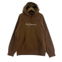 パーカー 18AW Classic Script Hooded Sweatshirt (L) L ブラウン