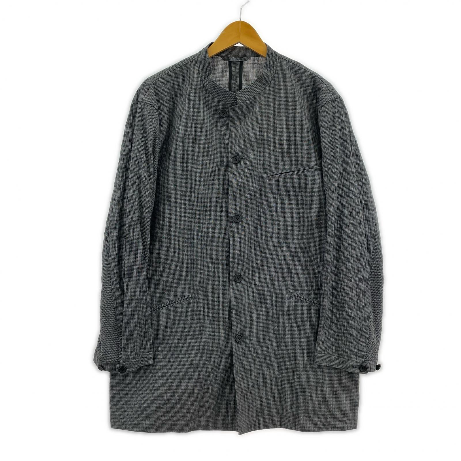 ジャケット allegri シアサッカー スタンドカラージャケット 46 グレー