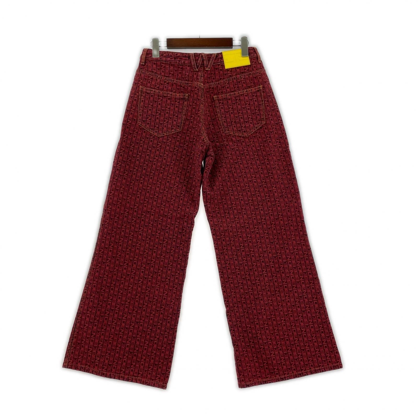 パンツ BEEDEN ジャガードパンツ S レッド S レッド