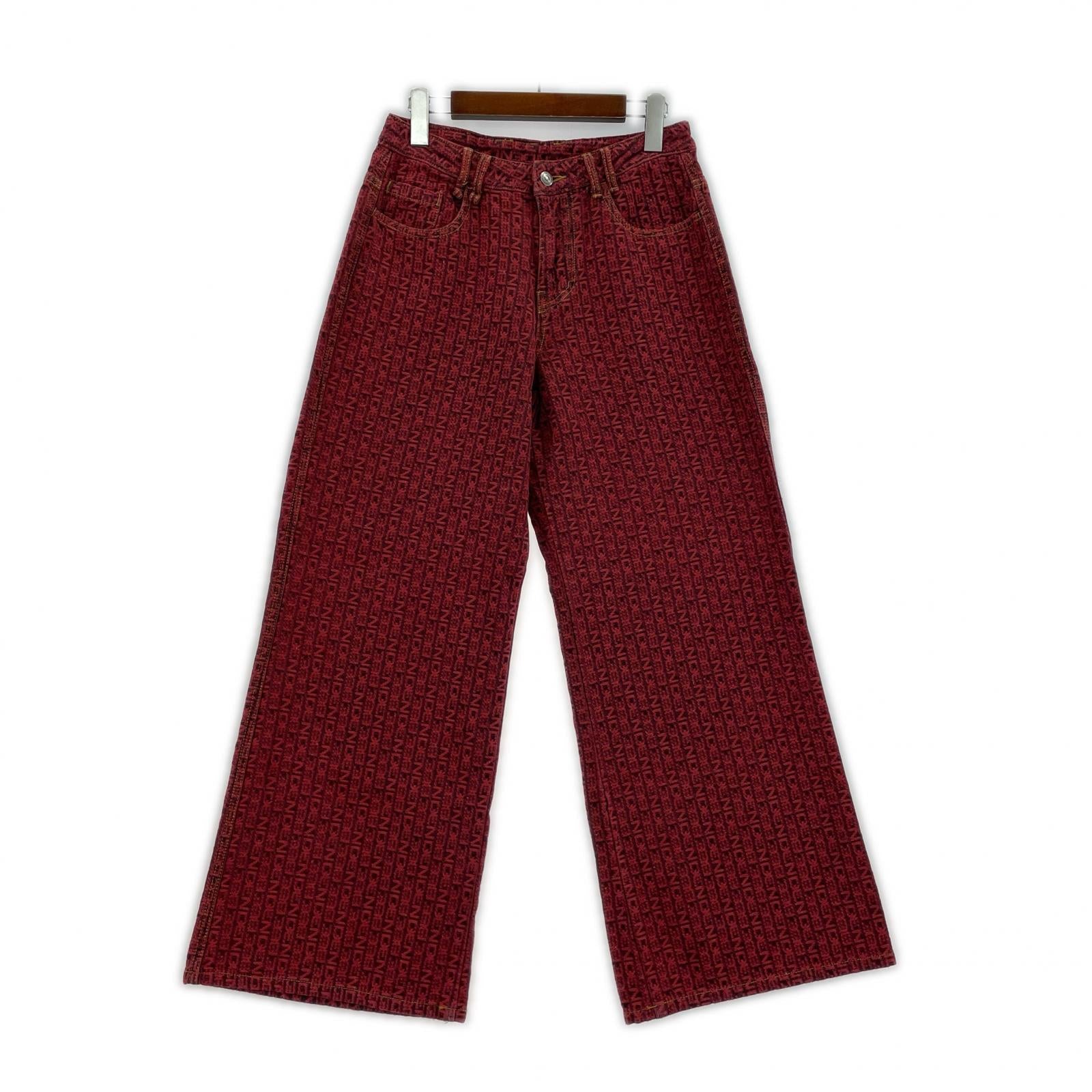 パンツ BEEDEN ジャガードパンツ S レッド S レッド