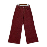 パンツ BEEDEN ジャガードパンツ S レッド S レッド