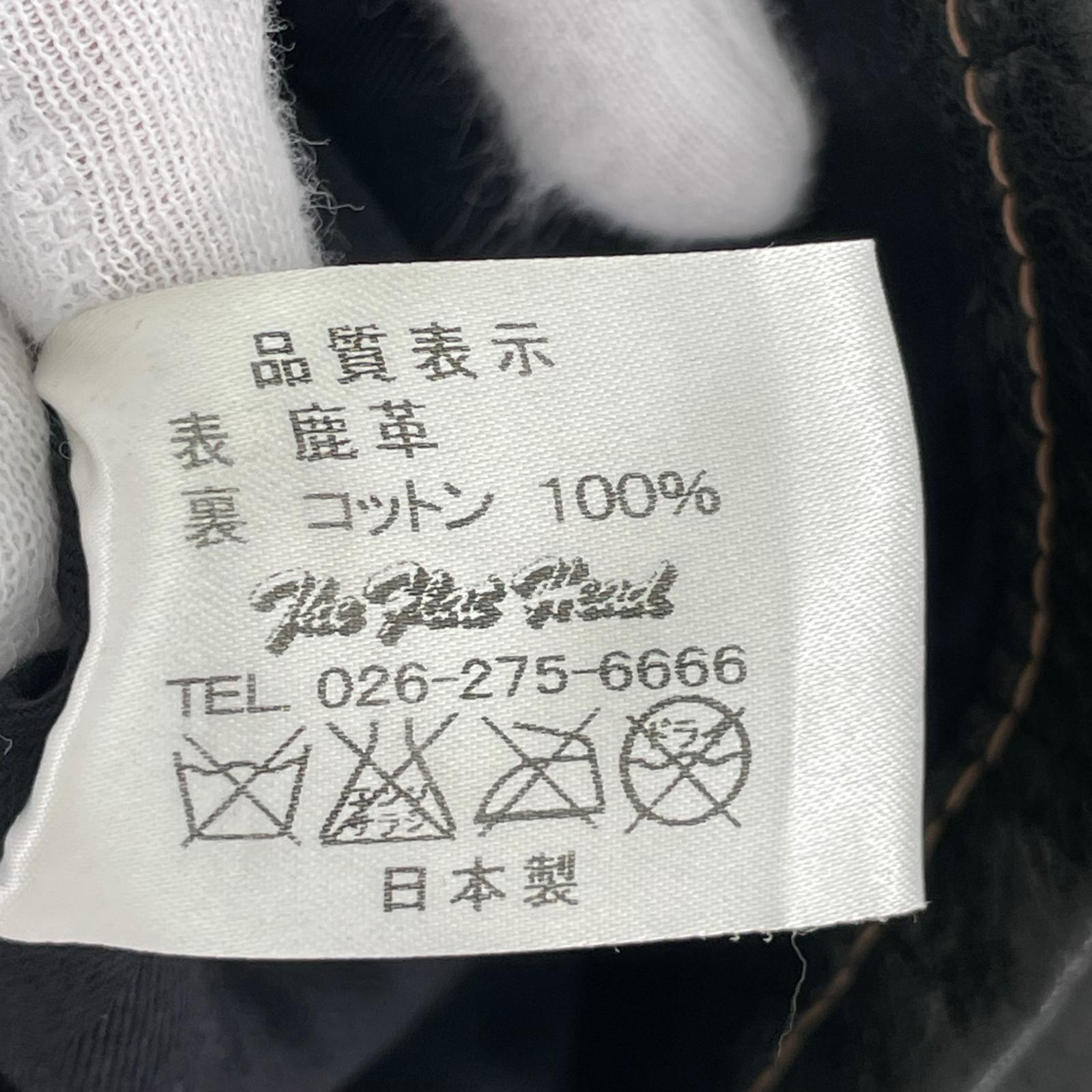 ジャケット ディアスキンレザーシャツ 38 ブラック