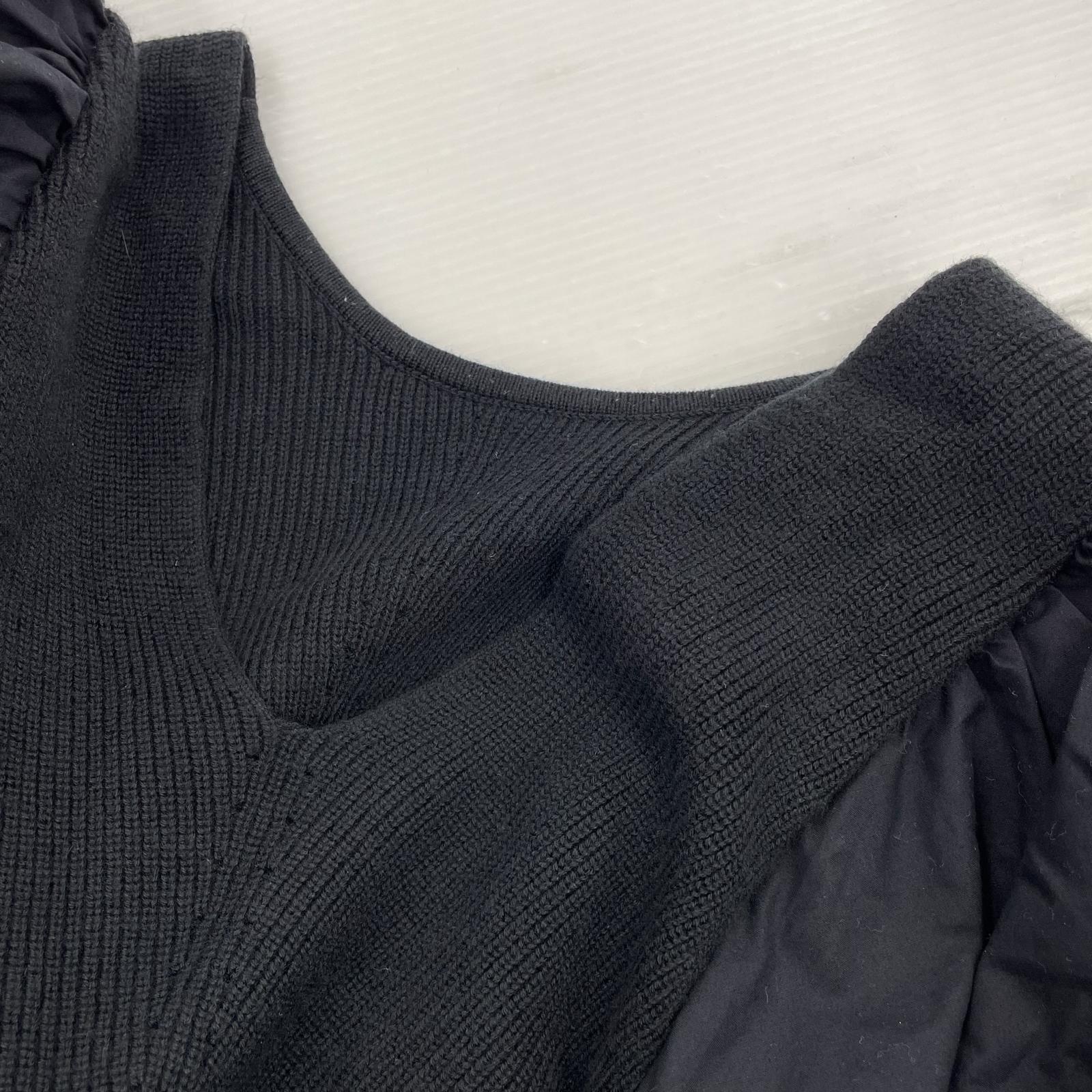 ワンピース KEI SHIRAHATA ドッキング、ニット、BLK ブラック