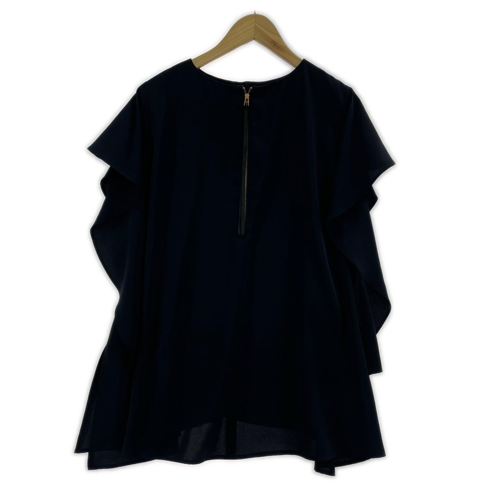 半袖Tシャツ Arpege story/ラッフルブラウス/黒 2 ブラック
