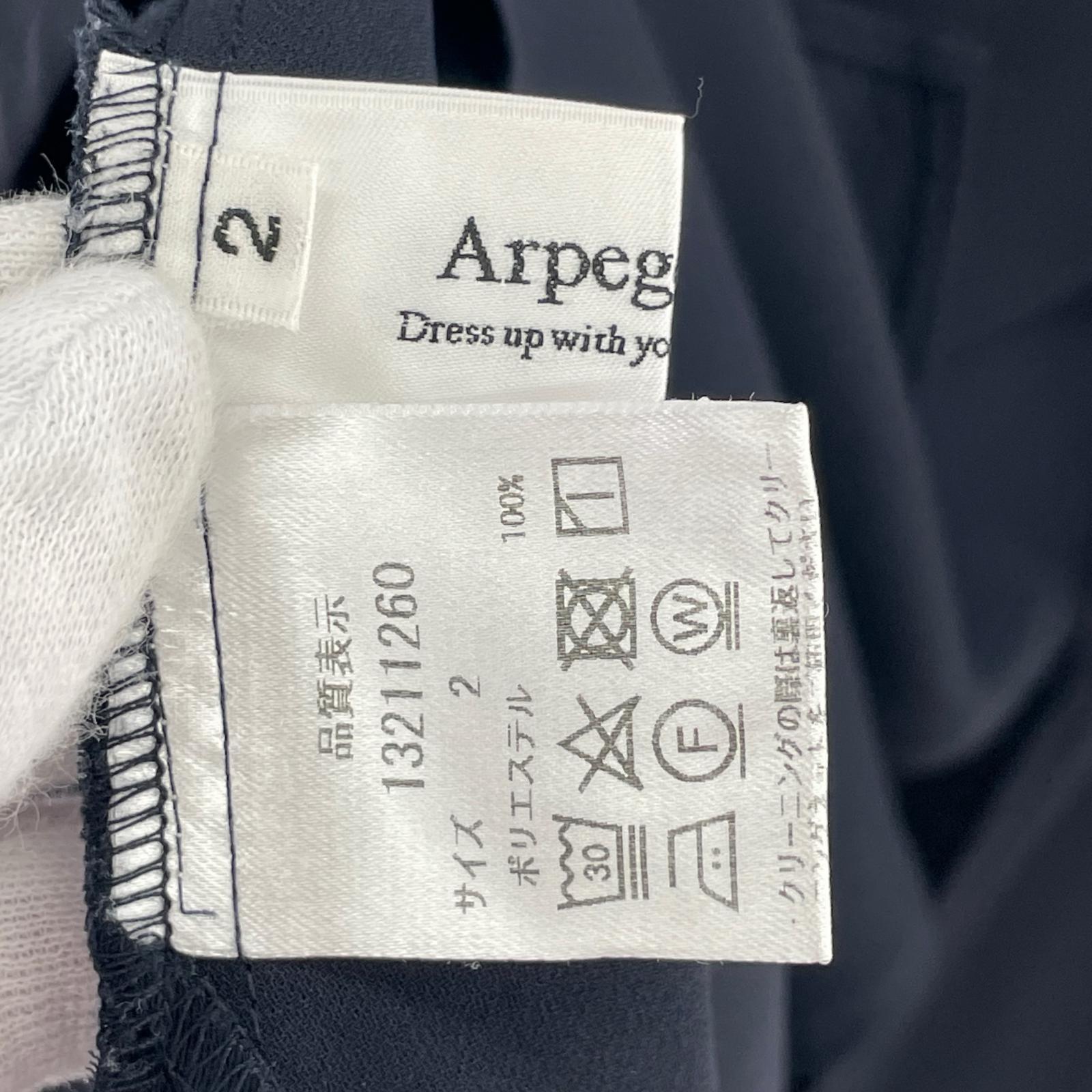 半袖Tシャツ Arpege story/ラッフルブラウス/黒 2 ブラック