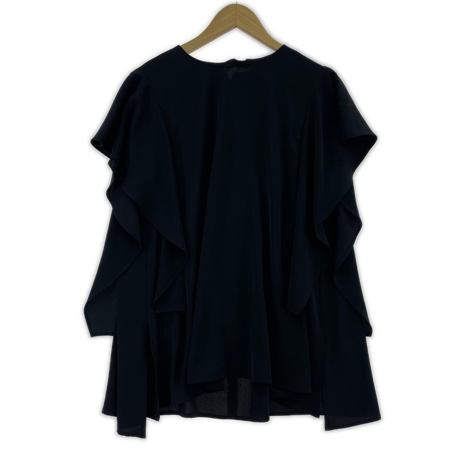 半袖Tシャツ Arpege story/ラッフルブラウス/黒 2 ブラック