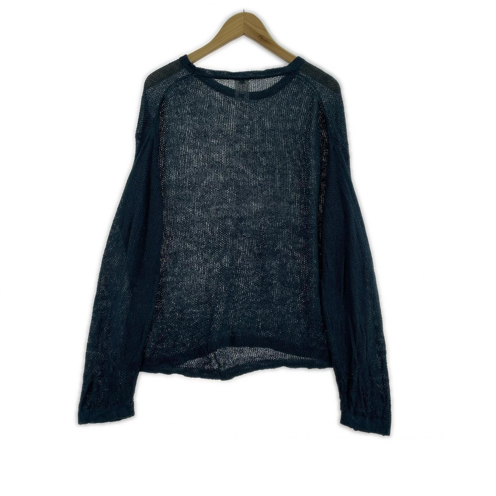ニット seya. komorebi sweater メッシュニット 2 紺 ネイビー
