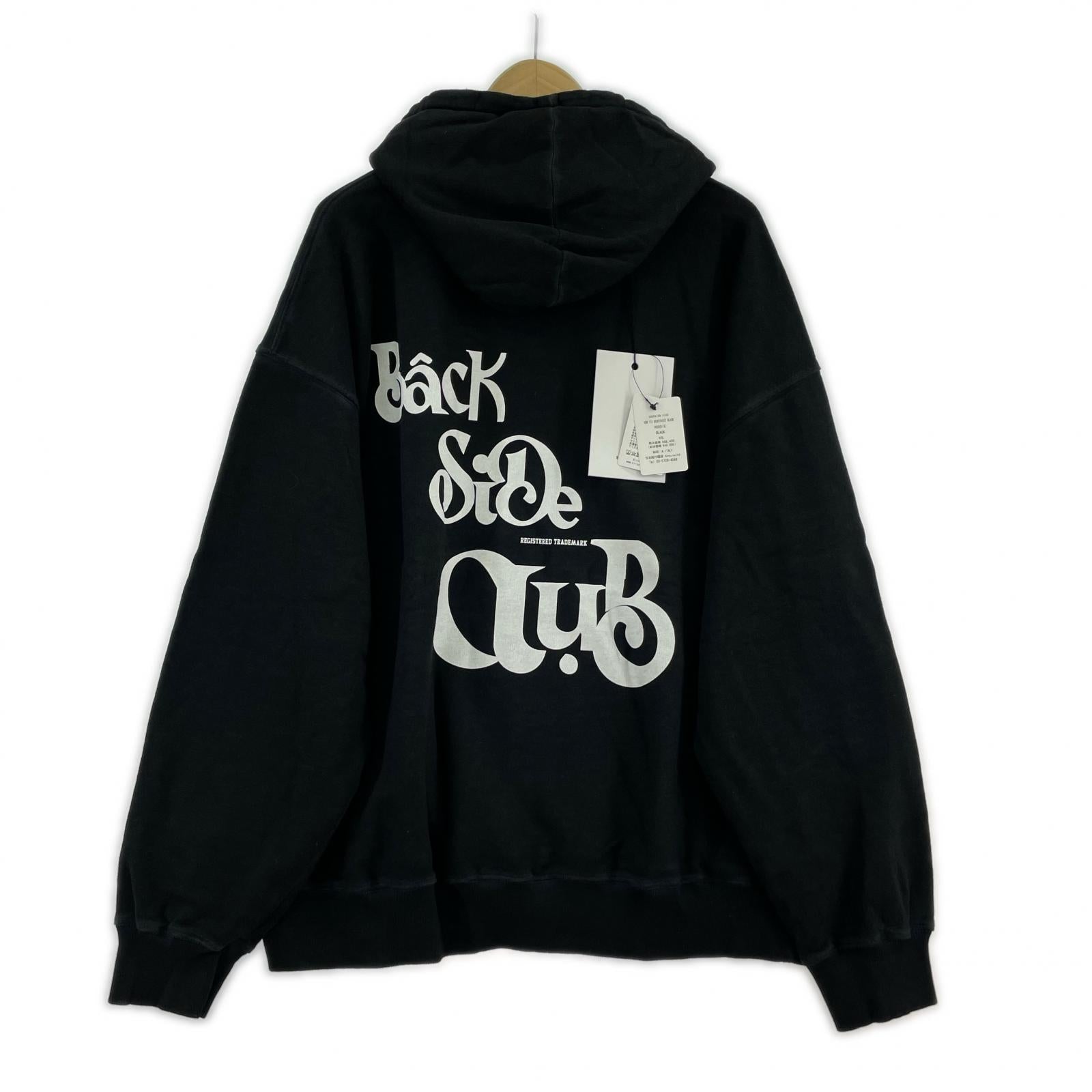 パーカー backside club HOW 713 BACKTOVOIT フーディ XXL ブラック ブラック