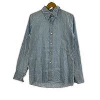 長袖シャツ GABRIELA COLL GARMENTS コットンリネン ストライプシャツ 1 サックス 1 ブルー