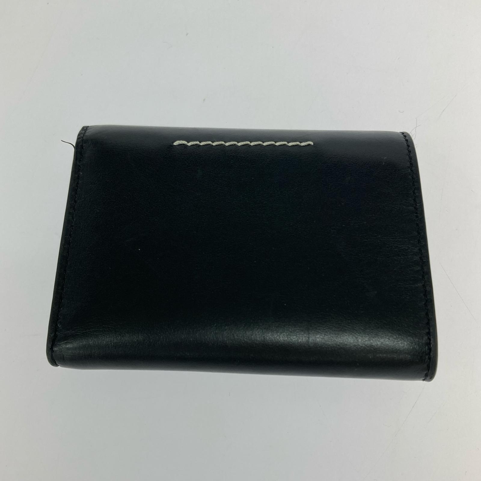 コンパクトウォレット 三つ折り財布 ブラック