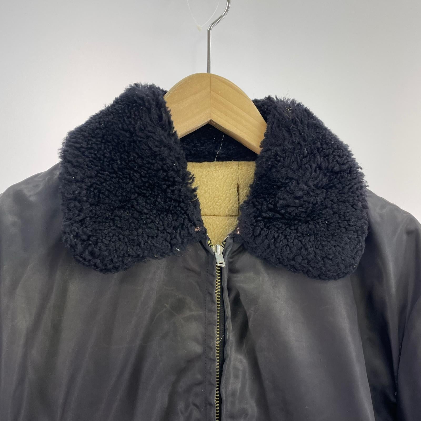 ジャケット 60s頃 B-15タイプ民間品 フライトジャケット ネイビー