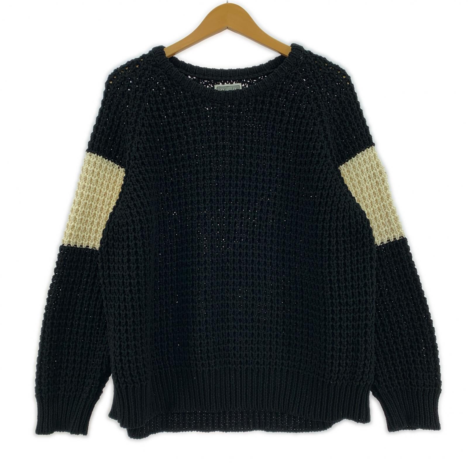 ニット WAFFLE KNIT S ブラック