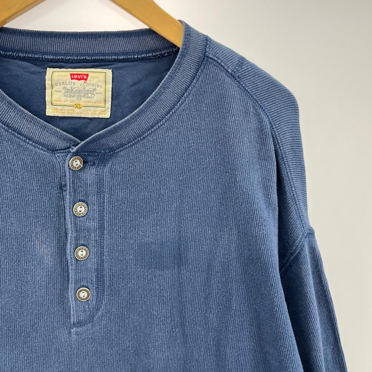 長袖Tシャツ 90s/ヘンリーネック/NVY/XL