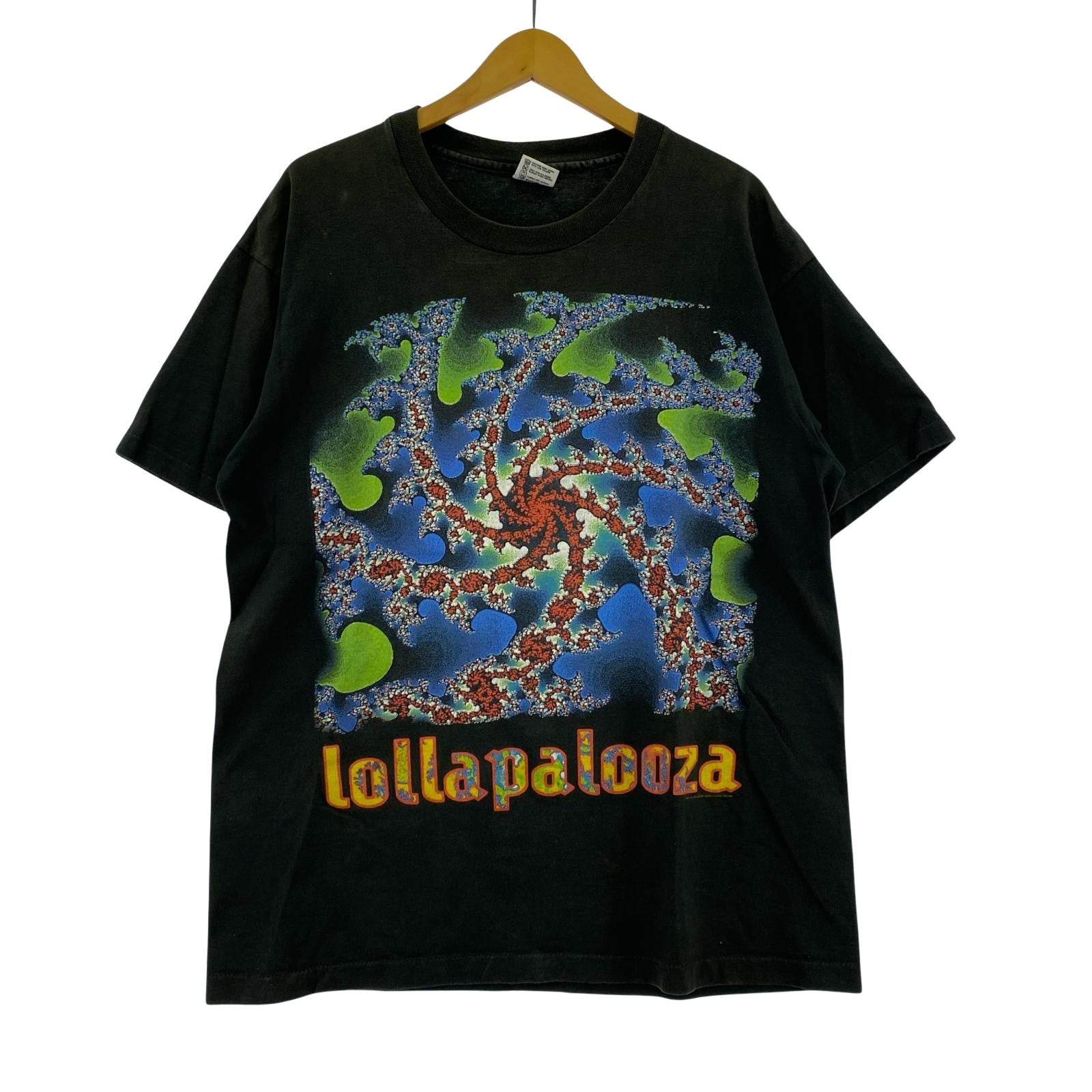 半袖Tシャツ 90s lollapalooza Print Tee BLK L L ブラック