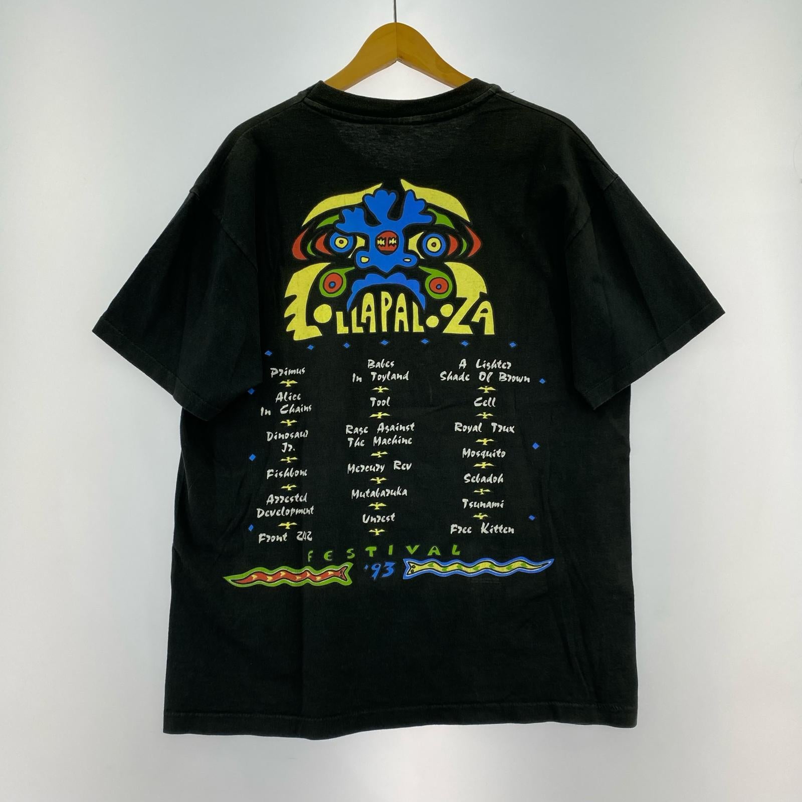 半袖Tシャツ 90s lollapalooza Print Tee BLK L L ブラック