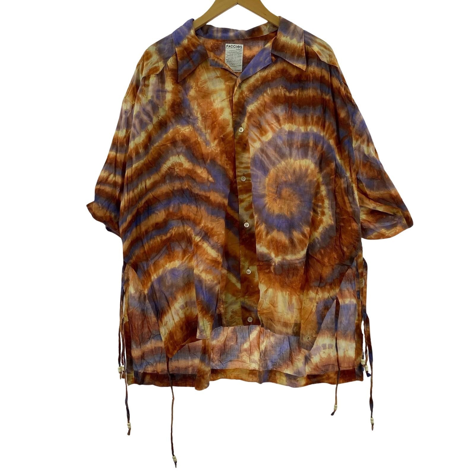 半袖シャツ FACCIES Tiedye Vintage SH RED F22S03010 (2) 2