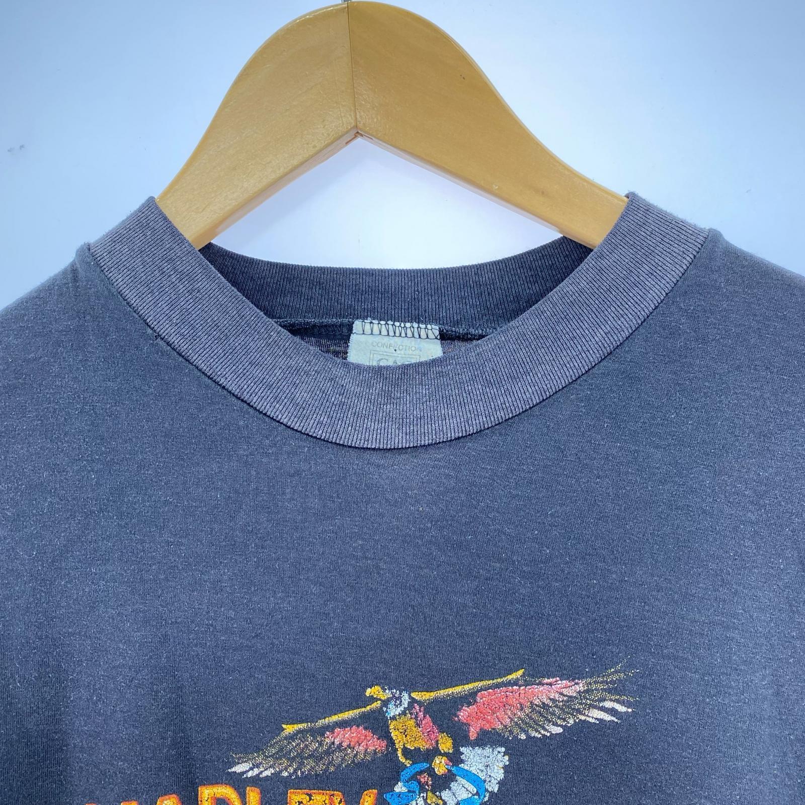 半袖Tシャツ 80s HARLEY DAVIDSON プリント BLK M M ブラック