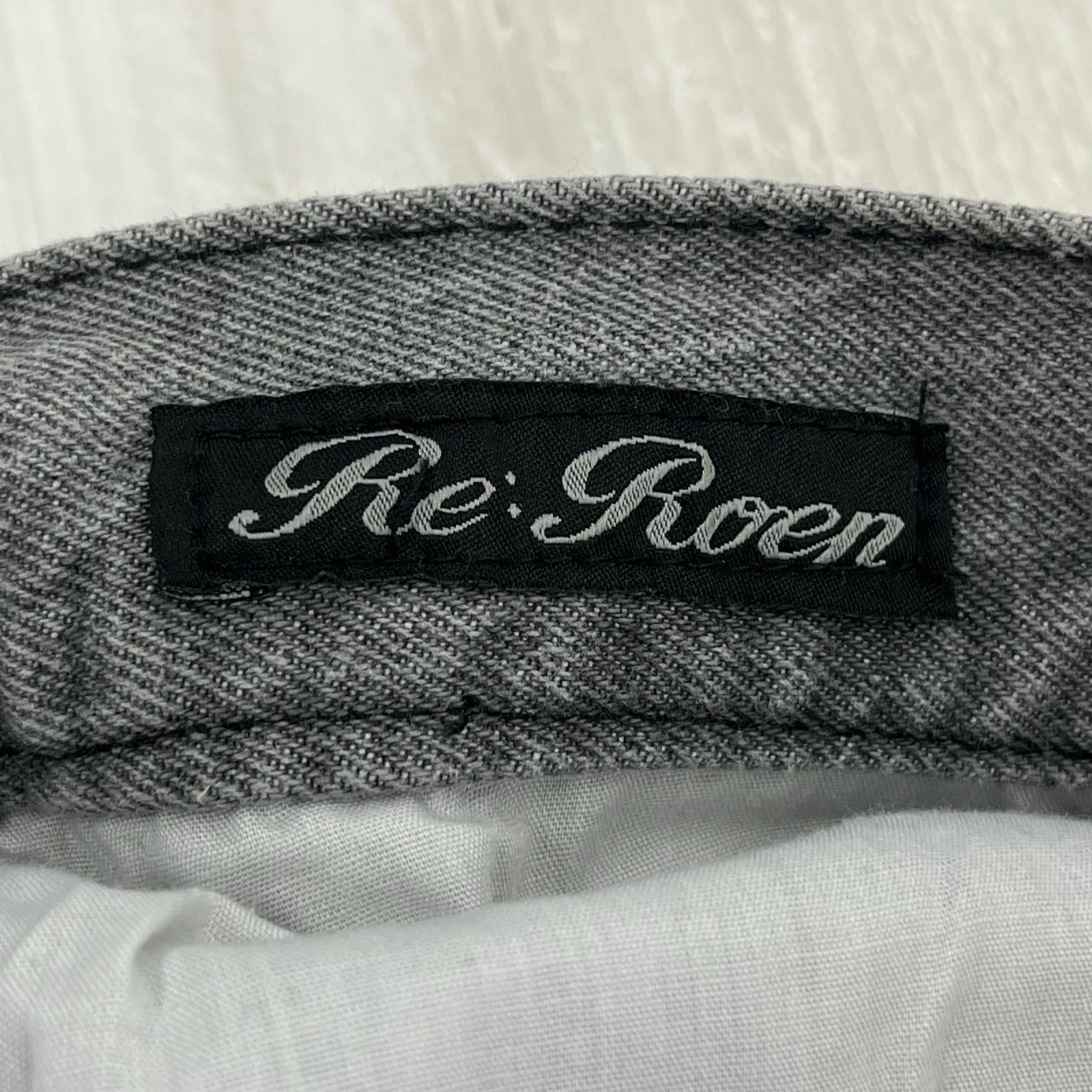 デニムパンツ スカル刺繍/グレー グレー