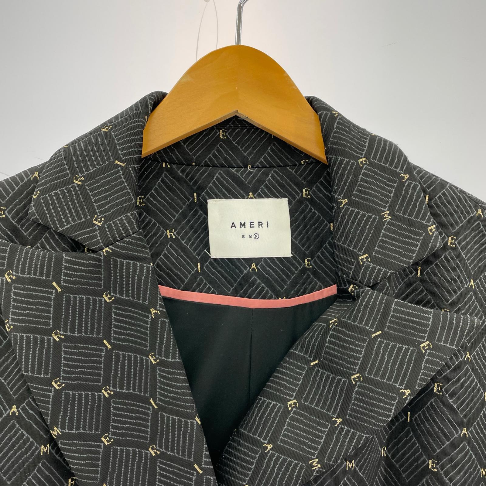 テーラードジャケット GLITTER JACQUARD TAILORED JACKET F 黒 ブラック