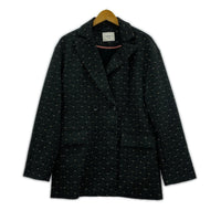 テーラードジャケット GLITTER JACQUARD TAILORED JACKET F 黒 ブラック