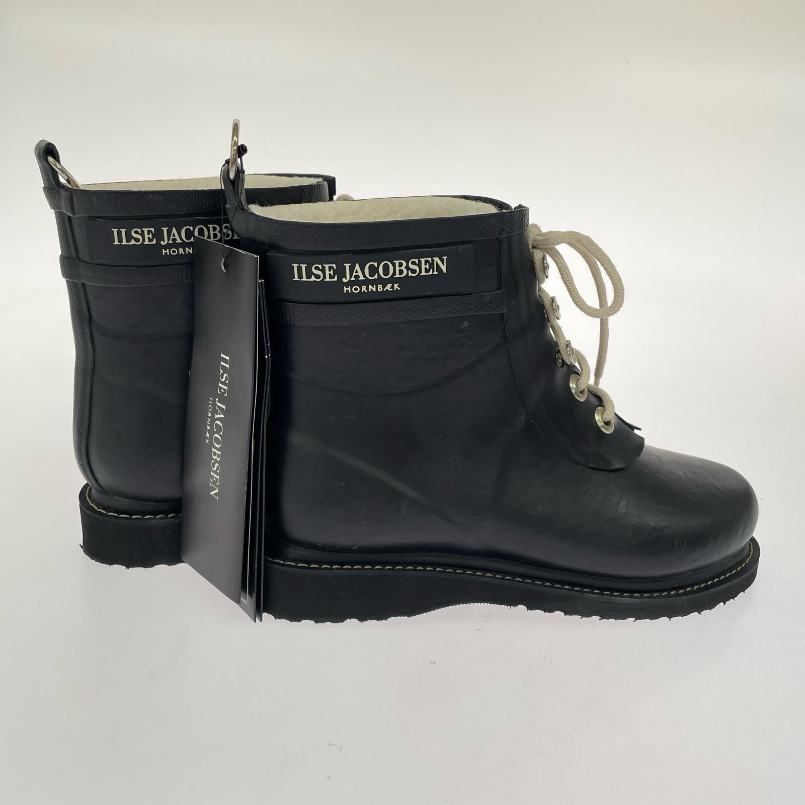 ブーツ ilse jacobsen ラバーブーツ 黒 36 36 ブラック
